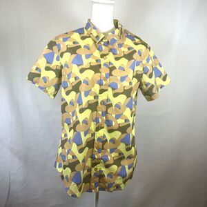 Wildfang The Essential Short Sleeve Button Up Pop Art Abstract Pattern Shirt NWT